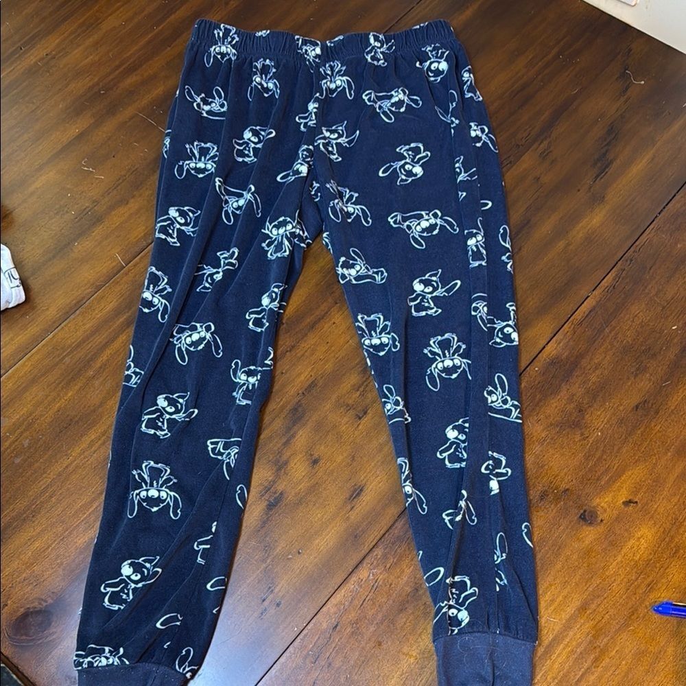 Disney Stitch two piece fleece pajama set, Medium - Picture 2 of 6